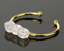 Load image into Gallery viewer, Lovely Leo’s 3-Stone Elegant Crystal Cuff Bracelet