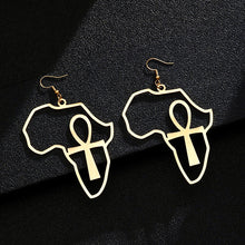 Load image into Gallery viewer, Lovely Leo’s Africa Ankh Earrings