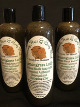 Load image into Gallery viewer, Heavenly African Black Soap Hair, Face & Body Wash with Coconut Activated Charcoal and Hydration Clay