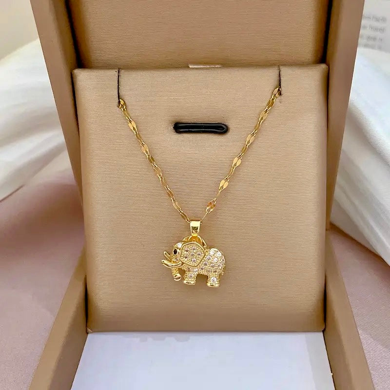 Lovely Leo’s 3D Elephant Necklaces