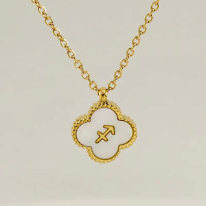 Lovely Zodiac Clover Necklace