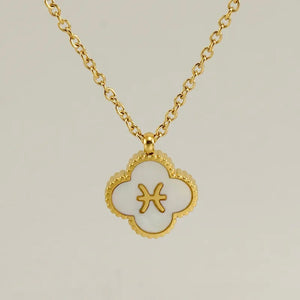 Lovely Zodiac Clover Necklace