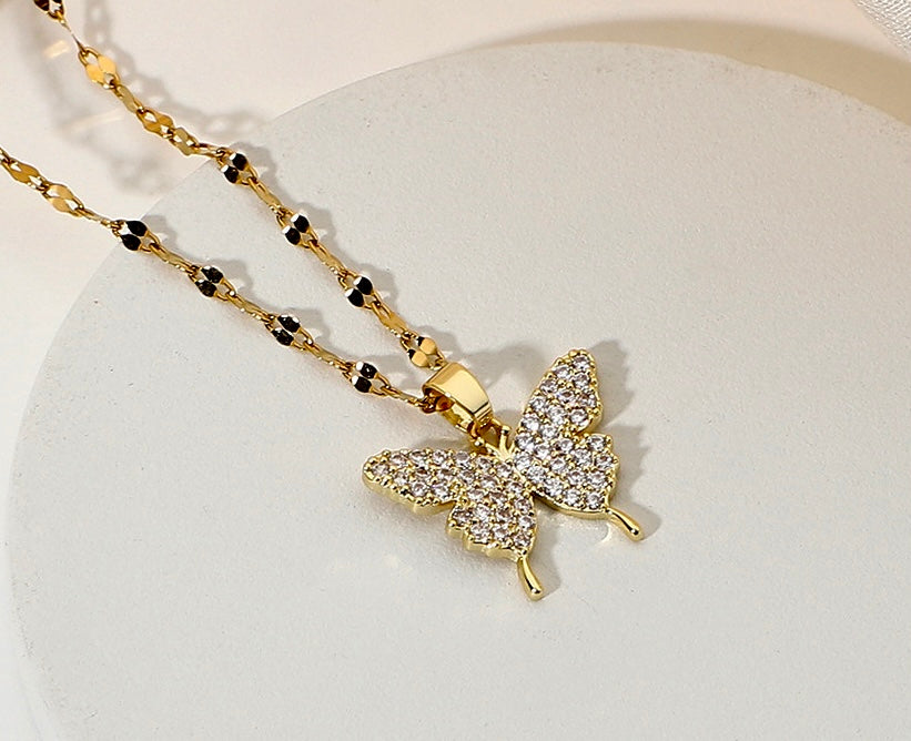 Lovely Leo’s Sparkle Butterfly Necklaces