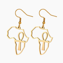 Load image into Gallery viewer, Lovely Leo’s Africa Ankh Earrings

