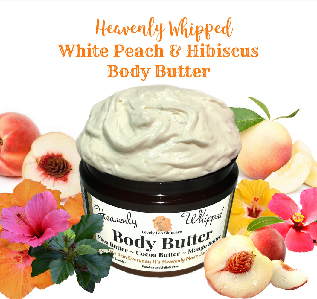 White Peach and Hibiscus Heavenly Whipped Body Butter