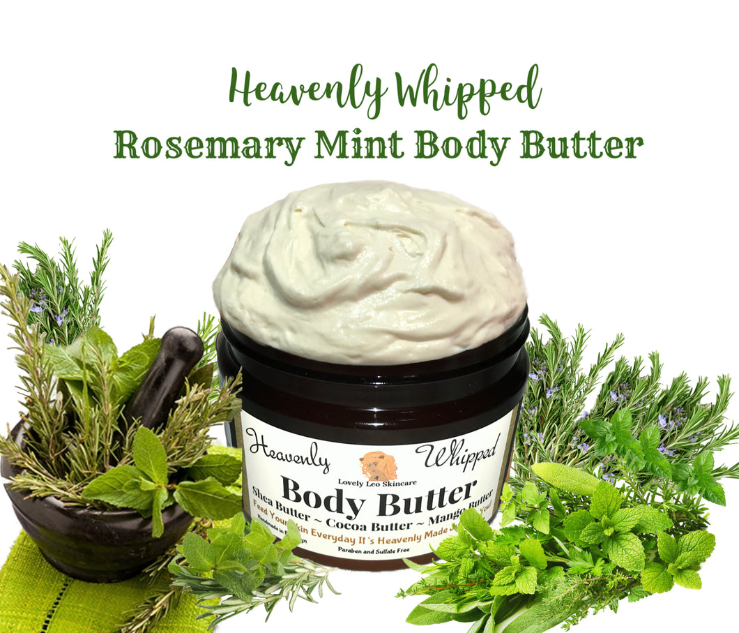 Rosemary Mint Heavenly Whipped Body Butter – Lovely Leo Skincare